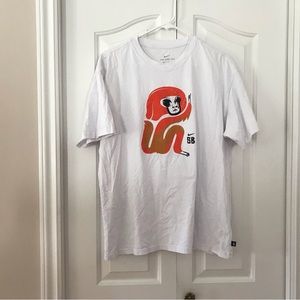 NIKE T-Shirt Monkey Design White Shirt Sleeve T-Shirt Size …